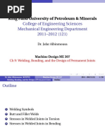 CH 9 Welding, Bonding, and The Design of Permanent Joints