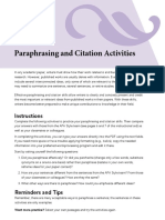 Paraphrasing and Citation Activities: 7th Edition