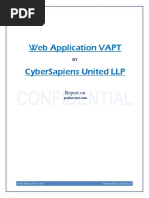 Web Application Vapt Cybersapiens United LLP: Report On