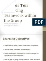 Chapter Ten: Enhancing Teamwork Within The Group