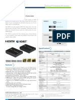 HDMI Over Single Cat 5 Extender: Specifi Cations