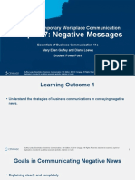 Chapter 7: Negative Messages: Unit 3: Contemporary Workplace Communication