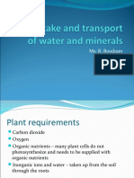 Topic 5 - The Uptake and Transport of Water and Minerals