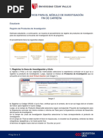 Instructivo Registro Módulo Productos de Investigación