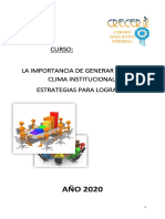 Curso Importancia de Generar Buen Clima Institucional