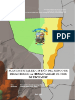 Plan Distrital de Gestión Del Riesgo de Desastres de La Municipalidad de Tres de Diciembre