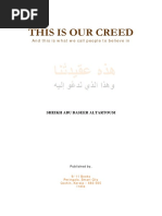 This Is Our Creed: and This Is What We Call People To Believe in