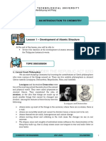 Lesson 1 - Development of Atomic Structure
