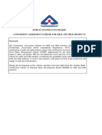 Bureau of Indian Standards Conformity Assessment Scheme For Milk and Milk Products