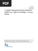 A Quality Management System Model For Health Care Approved Guideline-Second Edition