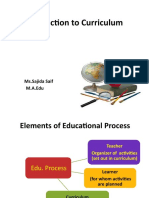 Introduction To Curriculum: Ms - Sajida Saif M.A.Edu