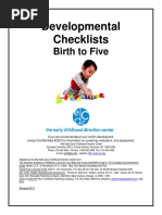 Developmental Checklists: Birth To Five