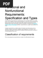 Functional and Nonfunctional Requirements Specification and Types