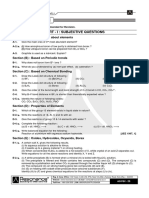 Part - I: Subjective Questions: Section (A) : General Facts About Elements