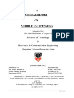 Mobile Processors: Seminar Report ON