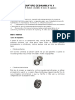 Reporte 3 Analisis Cinematico de Trenes de Engranes