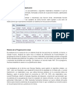 Programación Lineal y Metodo Simplex