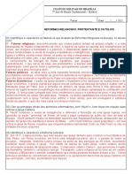 Estudo Dirigido - Reformas Religiosas - Sequencia Didatica - 08