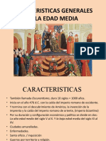 Caracteristicas Generales de La Edad Media