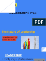 Lesson 4 Leadership Style