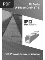 U-Shape Drain (T-6) PU Series: FUJI Precast Concrete Solution