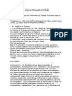 El Procedimiento Ante Los Tribunales de Trabajo