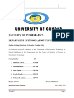 Online Voting (Election) System For Gondar City