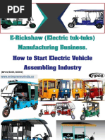 E Rickshaw (Electric Tuk Tuks) Manufacturing Business 74545