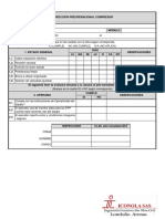 Formatos de Inspeccion Preoperacional Maquinaria y Equipos