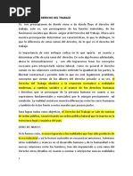 Caracteres Del Derecho Del Trabajo