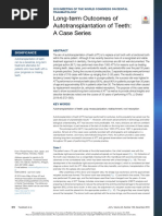 Long-Term Outcomes of Autotransplantation of Teeth: A Case Series