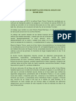 Formulación de Imputación Por El Delito de Homicidio