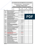 Lista Mestra para Documentos Da Qualidade - 07 de MAI de 2015