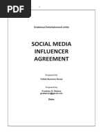 Social Media Influencer Agreemen GRATIENZA ENTERTAINMENT