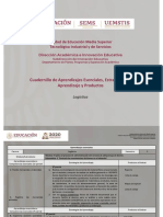 Cuadernillo de Aprendizajes Esenciales, Estrategias de Aprendizaje y Productos