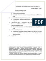 A Autonomia Financeira Das Autarquias Lo