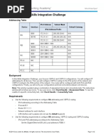 Packet Tracer - Skills Integration Challenge: Addressing Table
