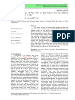 Antioxidant Properties of Piper Betel (L) Leaf Extracts From Six Different Geographical Domain of India