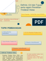 Definisi, Ciri Dan Tujuan Serta Ragam Penelitian Tindakan Kelas - KHARISMA DOLI SITINJAK - 4193341015