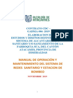 Plan de Operacion y Mantenimientos Alcantarillados