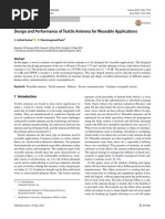 Design and Performance of Textile Antenna For Wearable Applications