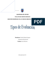 Monografía Tipos de Evalución