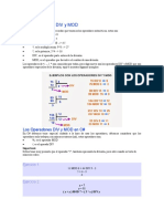 Operadores Mod y Div