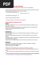 Relevant Costing and Revenues