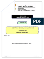 Electrical Technology Exemplar GR 12 2018 (Electronics) Memo Eng