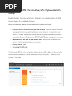 MS SQL DR Readiness - Secondary Sales