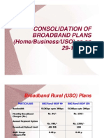 Consolidation of Broadband Plans (Home/Business/USO) As On 29-10-2010