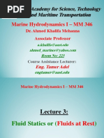 Lecture 3 Marine Hydrodynamics I - Fluid Statics - Part 2