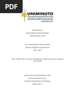 ACTIVIDAD 3 - Informe Sobre El Proceso Del Diagnóstico Organizacional de Una Empresa Seleccionada