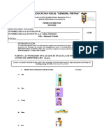 Unidad Educativa Fiscal "General Pintag": Evaluación Quimestral Basada en La Reflexión Metacognitiva Primer Quimestre